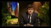 Nick Fuentes hosts a livestream of "America First with Nicholas J. Fuentes" on April 3, 2025